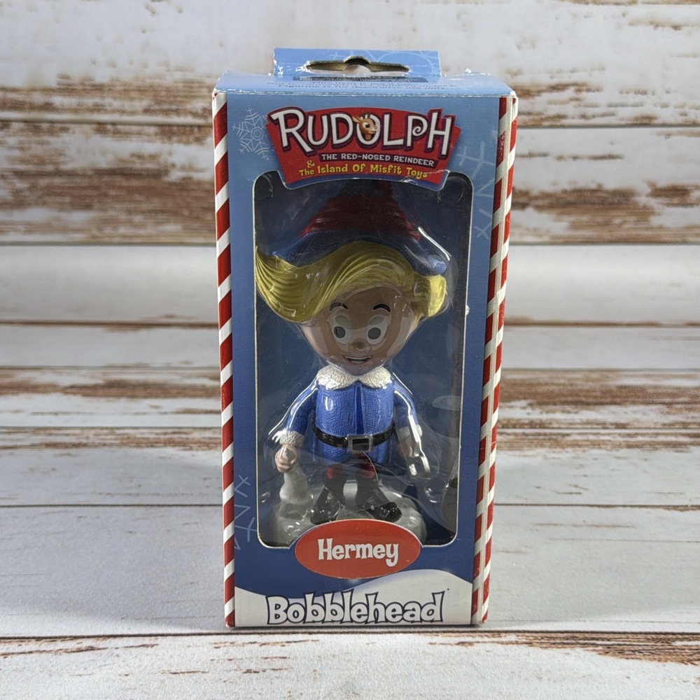 Rudolph the Red-Nosed Reindeer Hermey Bobblehead New